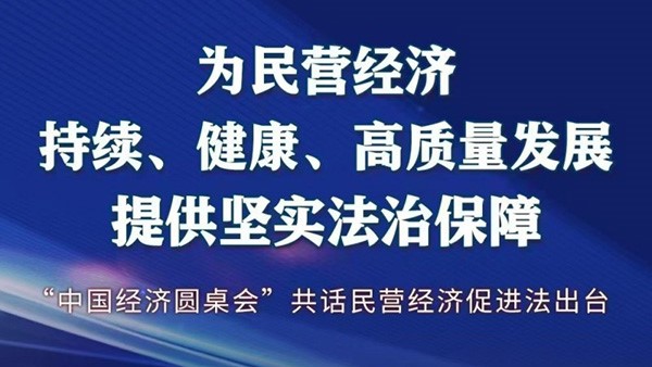 为民营经济持续、健康、高质量发展提供坚实法治保障——“中国经济圆桌会”共话民营经济促进法出台