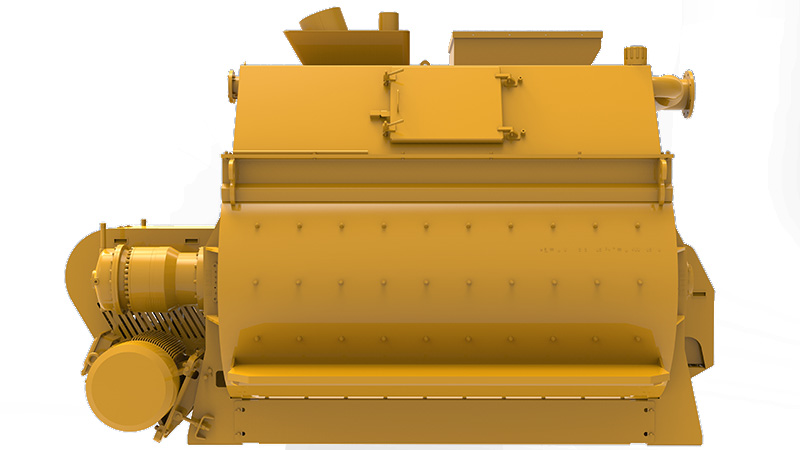 Horizontal twin-shaft batch mixer